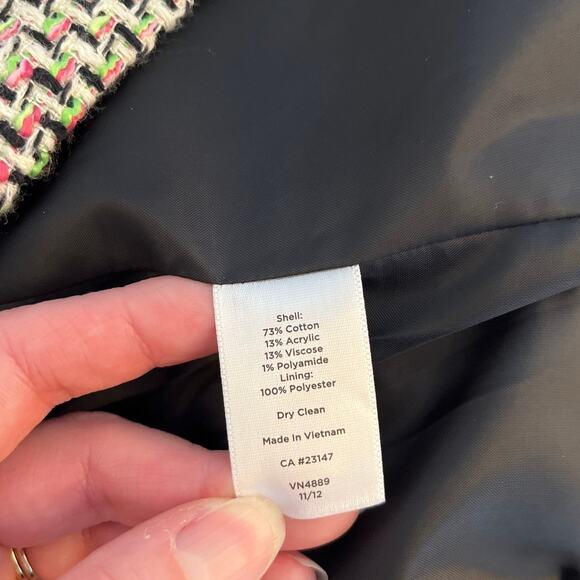 Talbots Womens Multicolor Boucle Tweed 3/4 Sleeve Lady Jacket Blazer Size 6 Work - Picture 5 of 7